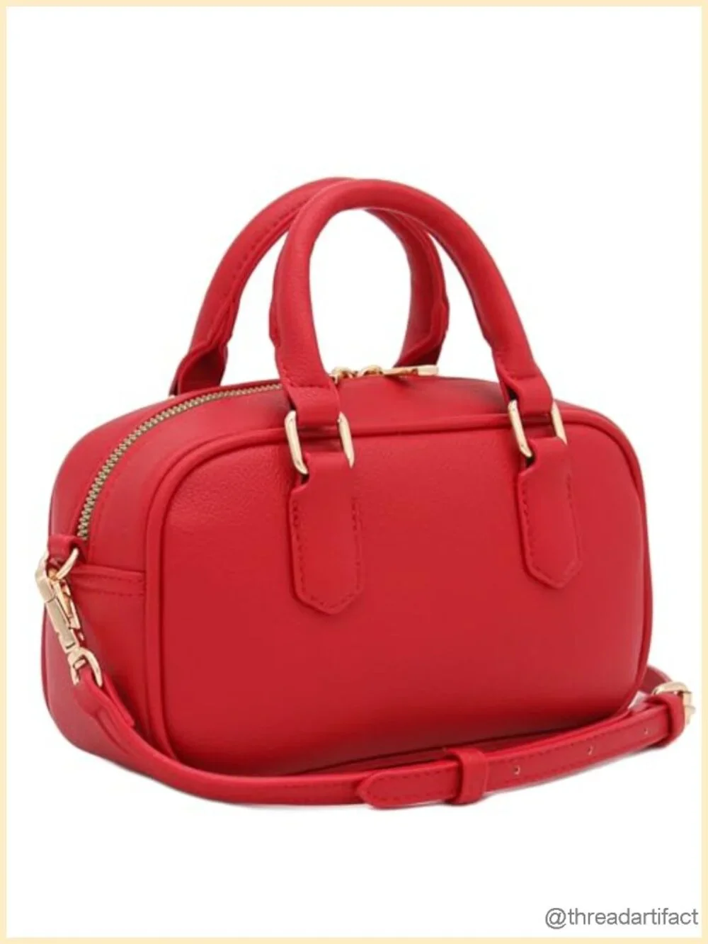 Mini PU Leather Satchel Crossbody Purse Top Handle Bag